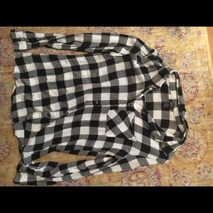 Black & white button down